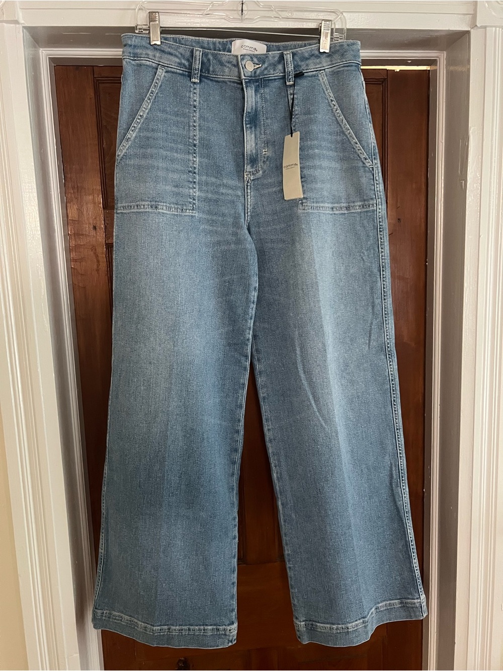Comma - EU40 - Alva Wide Leg Light Blue stretch Women's Jeans